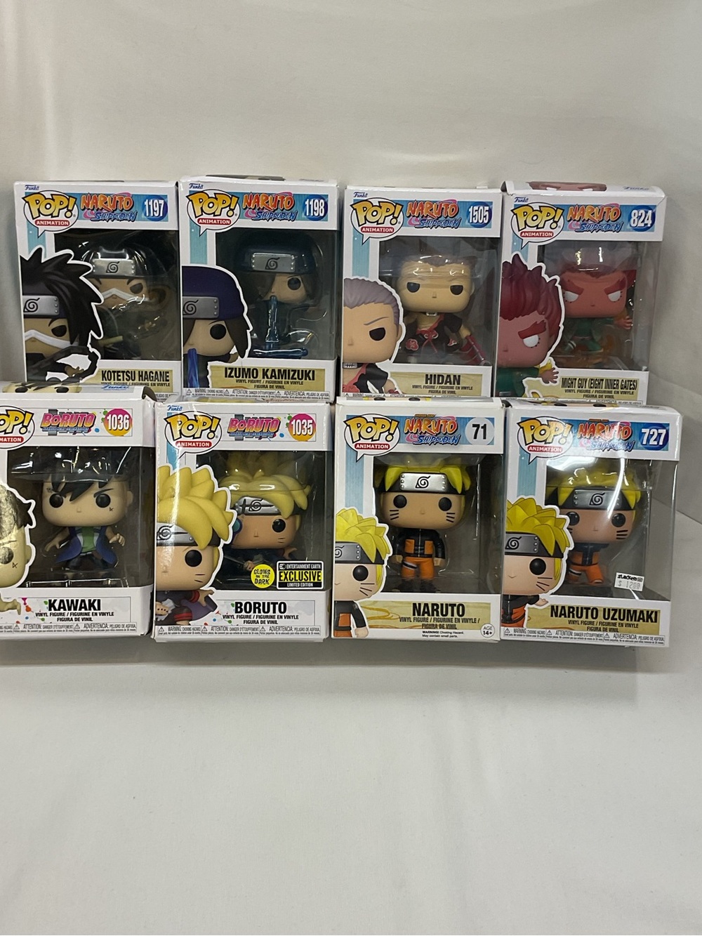 Funko Pop! Naruto & Boruto Vinyl Figure Set - Yellow, Black***some boxes bent***